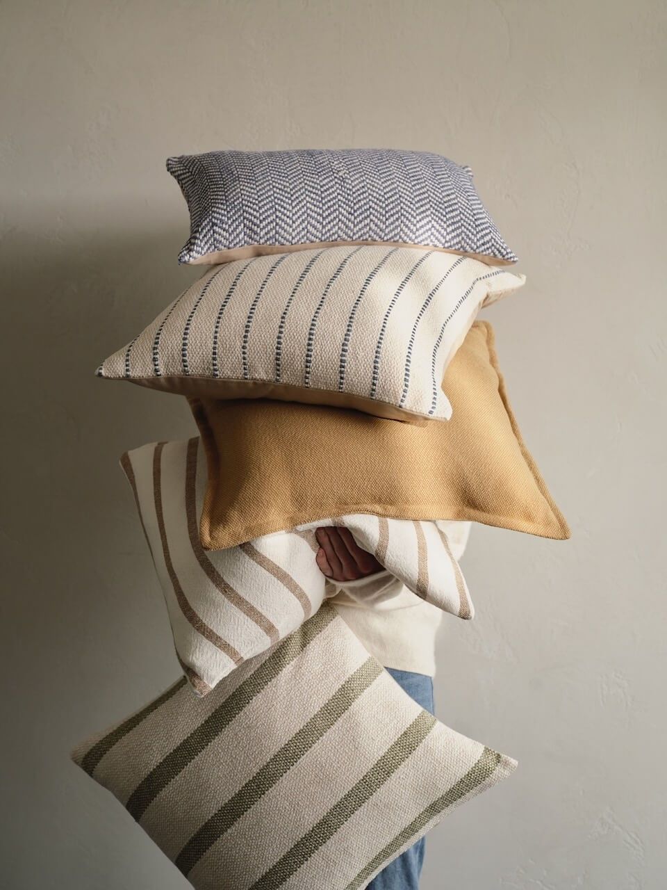 Layered home interior with soft furnishings